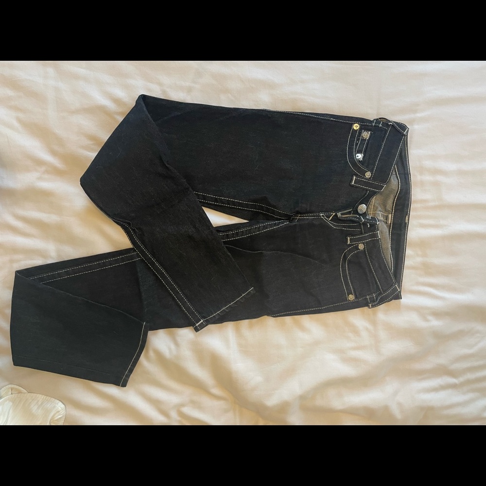 Dark wash true religion skinny jeans